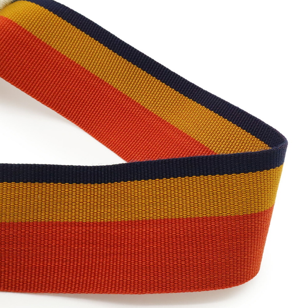 HERMES Cavalier Shoulder Bag, Body Canvas, Natural, Orange, Yellow, Navy - Picture 6 of 9